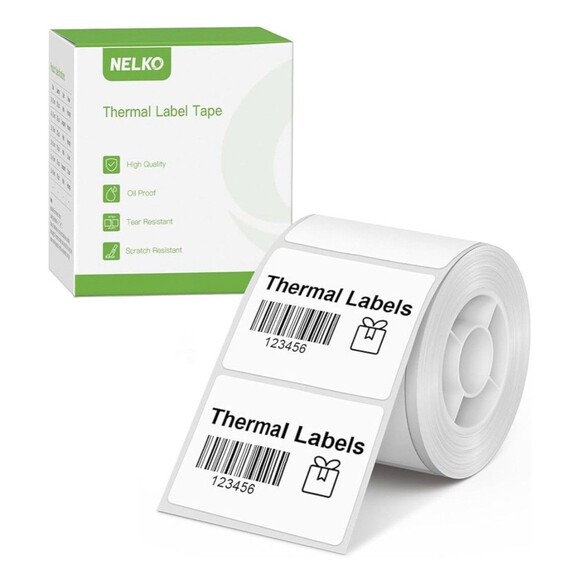 Nelko Thermal Labels for PM220 Label Maker 1.57'' x 1.18'' (40x30mm) Roll of 230 - Picture 1 of 6